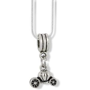 Pumpkin Carriage Cinderella Charm Snake Chain Necklace